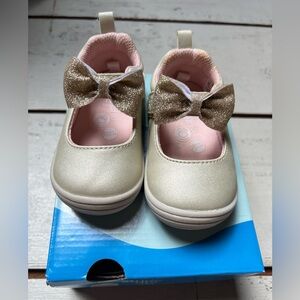 EUC Stride Rite 360 Gold Bow Kids Shoes